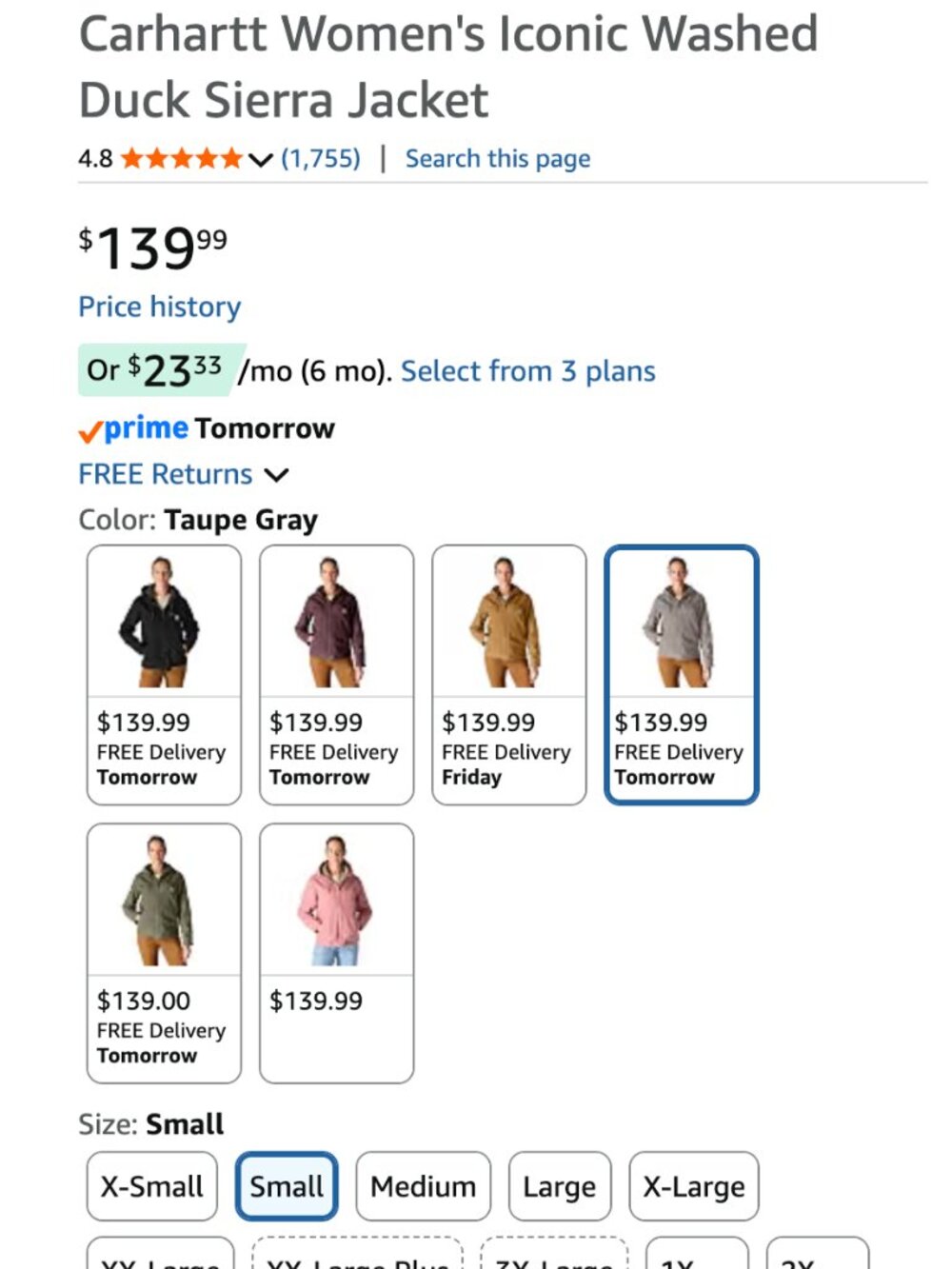 Carhartt Washed Duck Sierra Jacket - Small - Picture 11 of 13